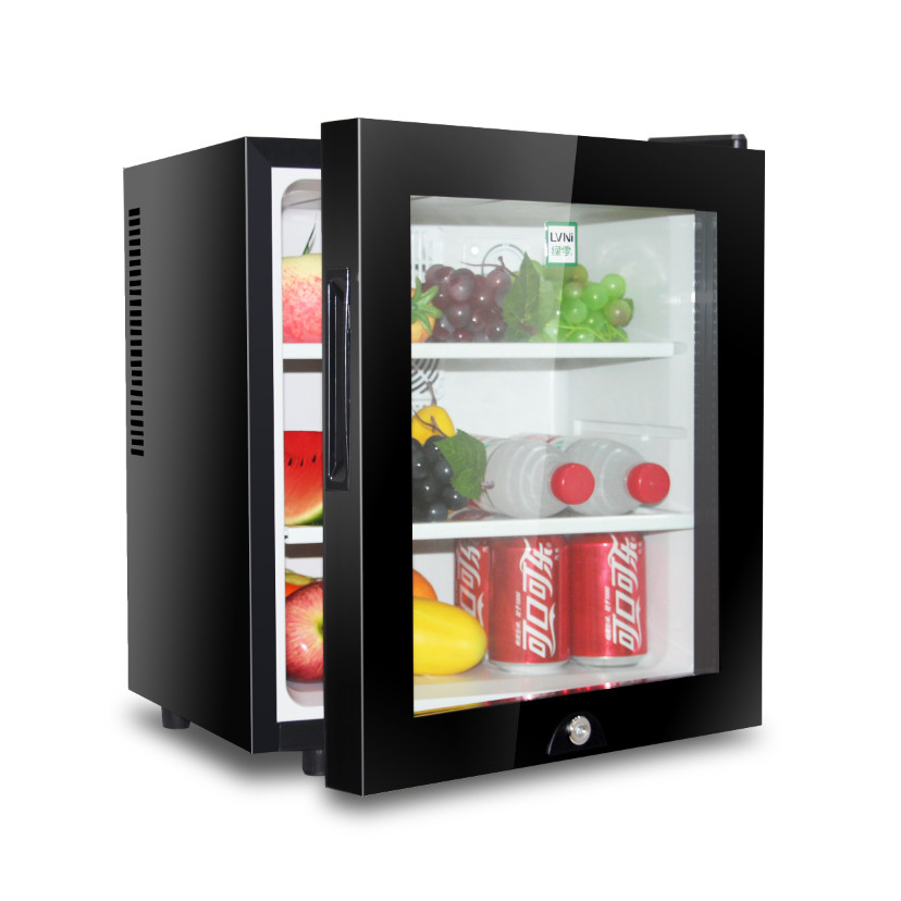 30L Glass Door with Lock Mini Bar Refrigerator