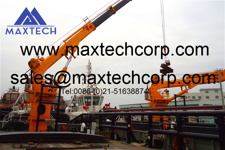 Customized ElectricHydraulic Telescopic Boom Deck Pedestal Marine Crane