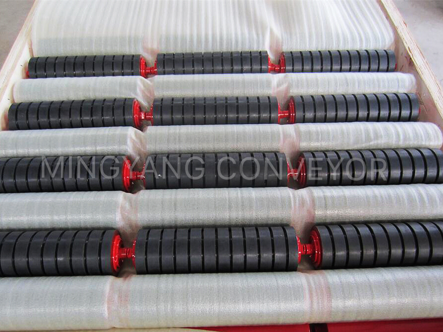 Rubber Impact Coated Roller For Belt Conveyors