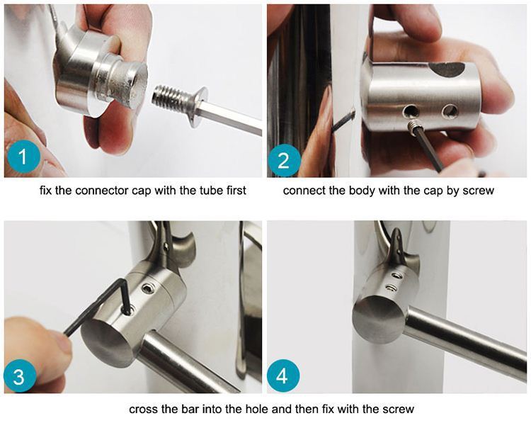Bar Holder Indoor Staircase Handrail Fittings