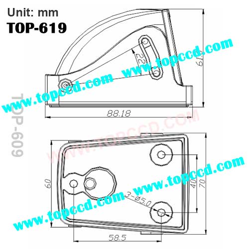 Megapixel HD School bus Surveillance camera vehiclemounted camera from Topccd TOP619