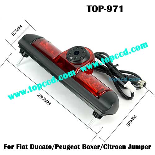 Fiat Ducato Third Brake Light Reversing Backup Camera from Topccd TOP971