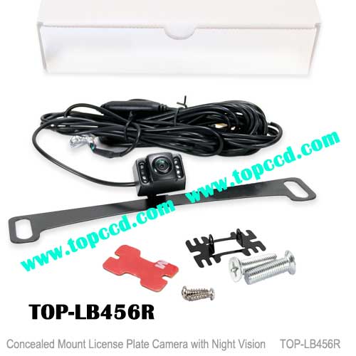 Universal License Plate Number IR Camera with Dual Mounting brackets Optional from Topccd TOPLB455