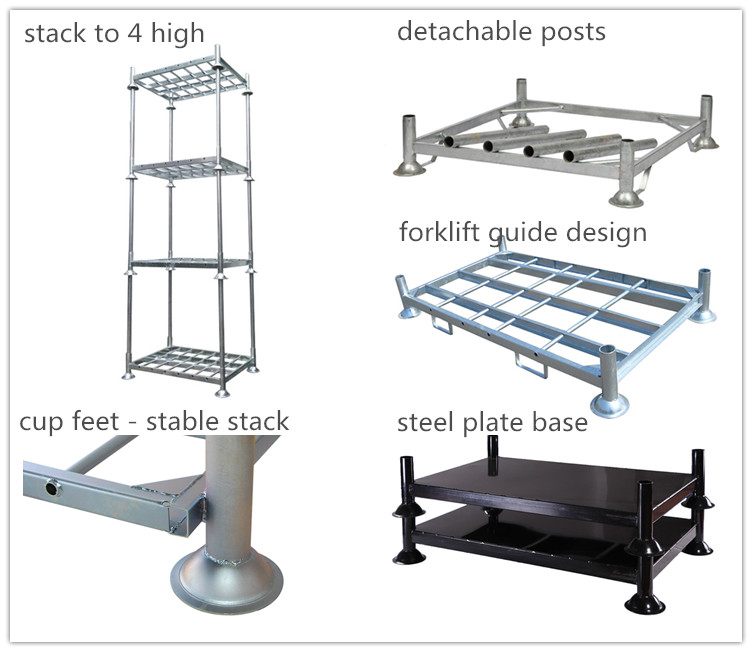 High quality adjustable vertical china stackable warehouse stacking steel folding metal fabric roll storage pallet racks