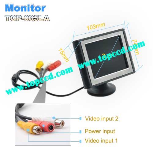 35 inch TFT LCD Standalone Reverse Car Monitor from Topccd TOP035LA