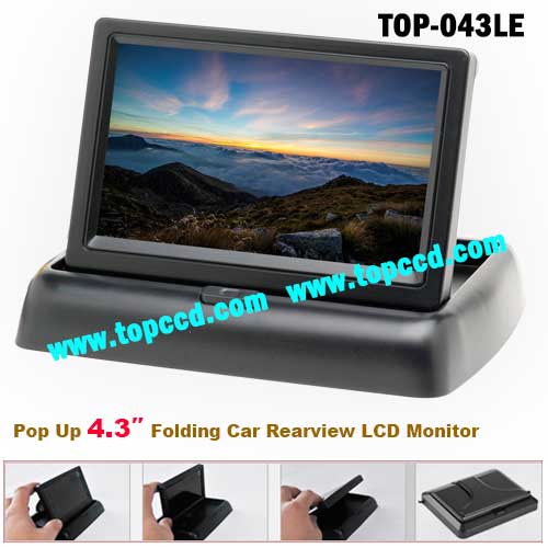 43 Inch Car rear view reversing Popup TFT LCD Monitor from Topccd TOP043LE 43 Inch Car rear view reversing Popup TFT LCD Monitor from Topccd TOP043LE