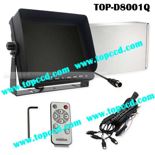 8 inch Heavy duty Vehicle safety vision Quad monitor for bustrailertruck from Topccd TOPD8001Q