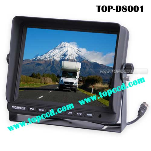 Digital 8 inch Heavy duty vehicle Rearview Backup TFT LCD monitor from Topccd TOPD8001