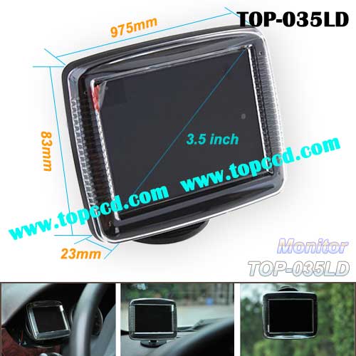 Universal 35 Inch Car rear view reversing backup TFT LCD Screen Monitor TOP035LD