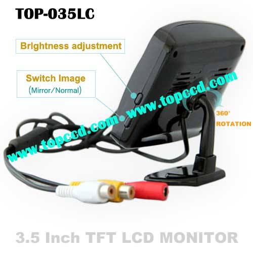 35 Inch TFT LCD HD Car Rear View Parking Monitor from Topccd TOP035LC