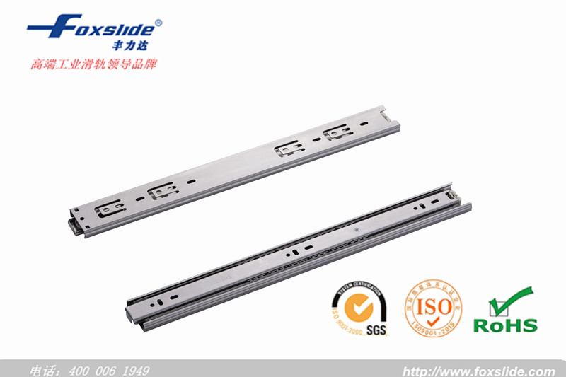 45mm ball bearing 3fold full extension stainless steel drawer slide