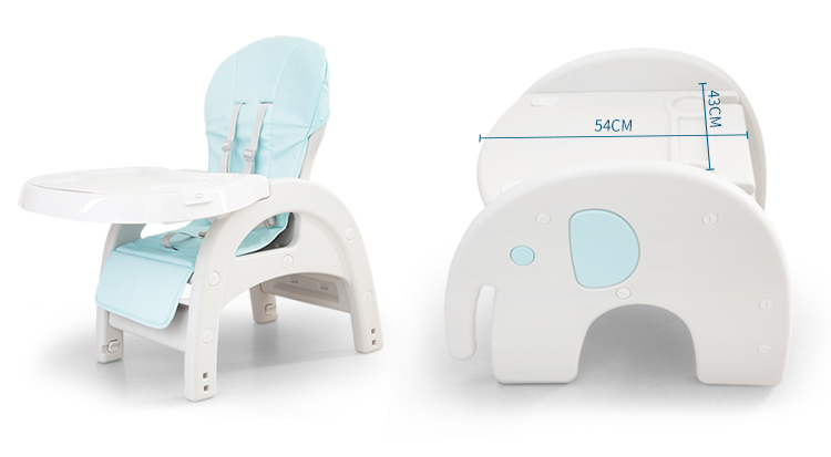 Multifunction 3 in 1 plastic dinner chair baby high chair