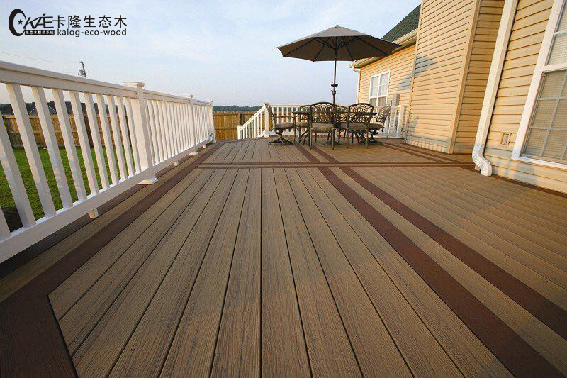 Wear resistant anti slip outdoor WPC co extrusion decking