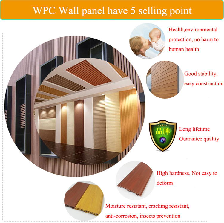 Anti crack indoor restaurant WPC wall panel