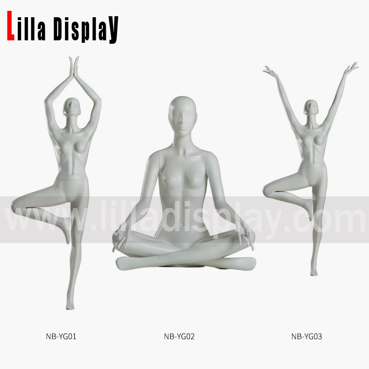 Lilladisplay Popular sports yoga collection mannequin with white color for window display clothing shop NBYG