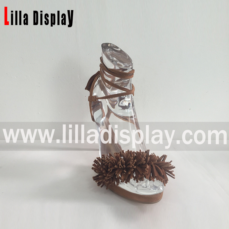 LilladisplayShoes store use crystal shoes display stand for 4cm6cm heels height pumps shoes wedgeshigh heels display