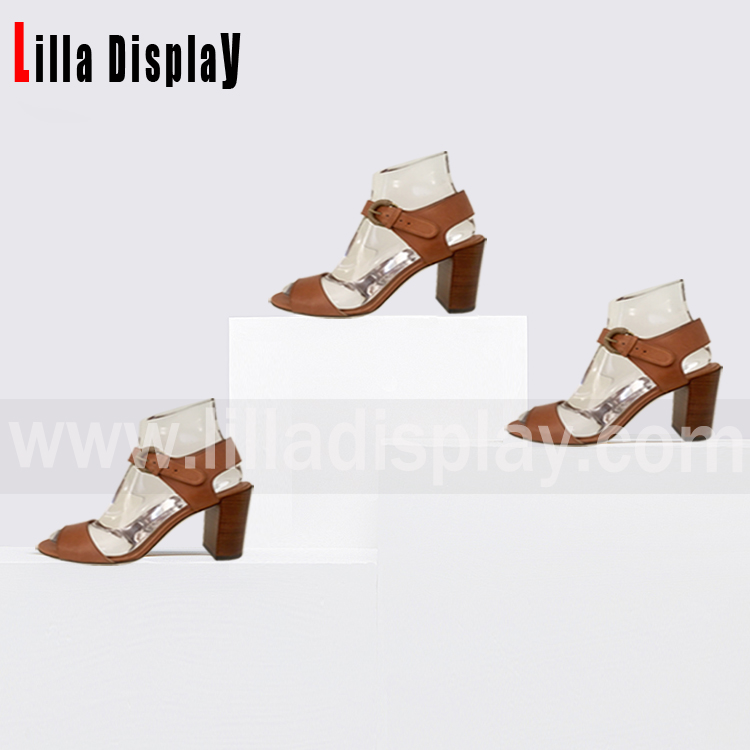 Lilladisplay-Transparent Shoes Fit Retail Shoes Store Use Display Stand for 6cm-9cm Height Pumps, Wedges, High Heel Disp