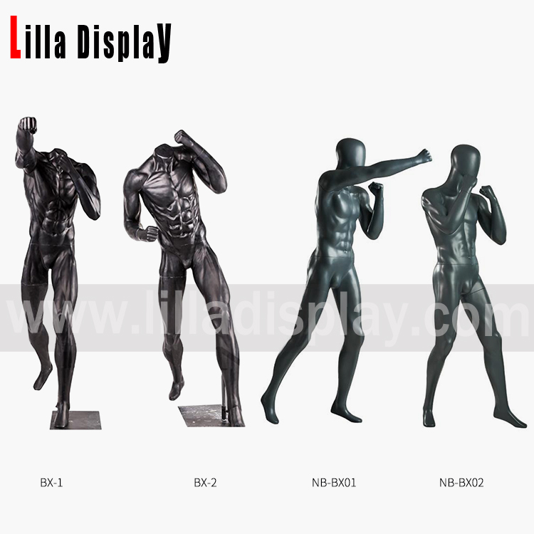 Lilladisplay hot selling big muscle sports male boxing mannequin for window display BX collection