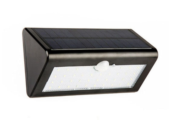 Solar power PIR motion sensor led wall light outdoor garden light waterproof