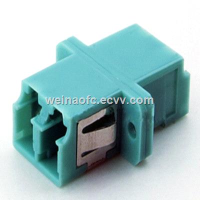 Fiber Adapter LCLC Duplex OM3 Aqua Housing GoodFtth