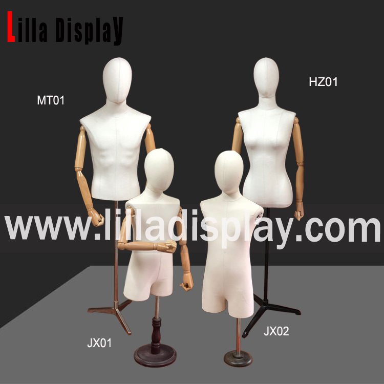 lilladisplay Canvas Model 03 egghead mannequin fabric dress forms MTHZ collection