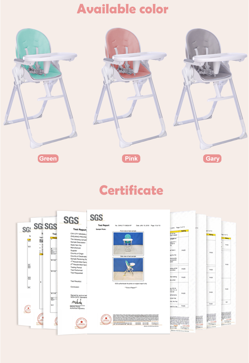 foldable restaurant baby high chair child dining chair