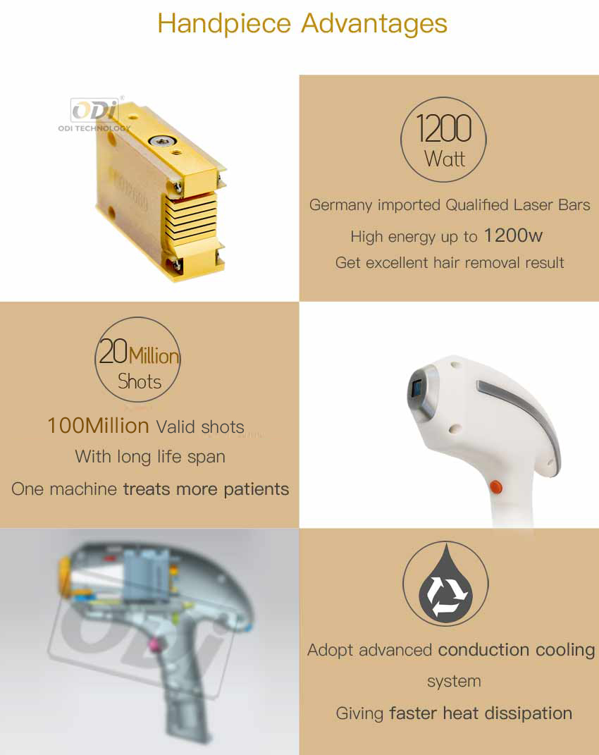 Painless Permanent 808nm Diode Laser Hair Removal Machine
