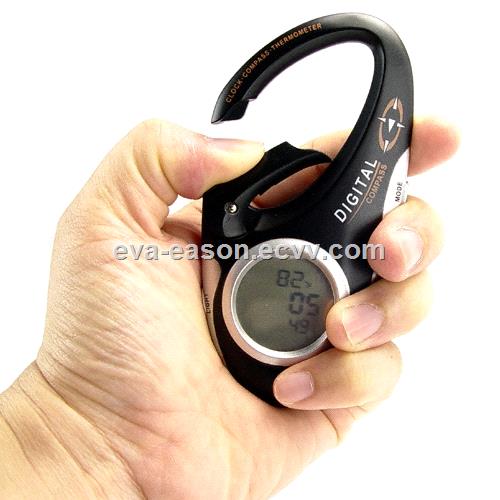 Clip digital compass therometer