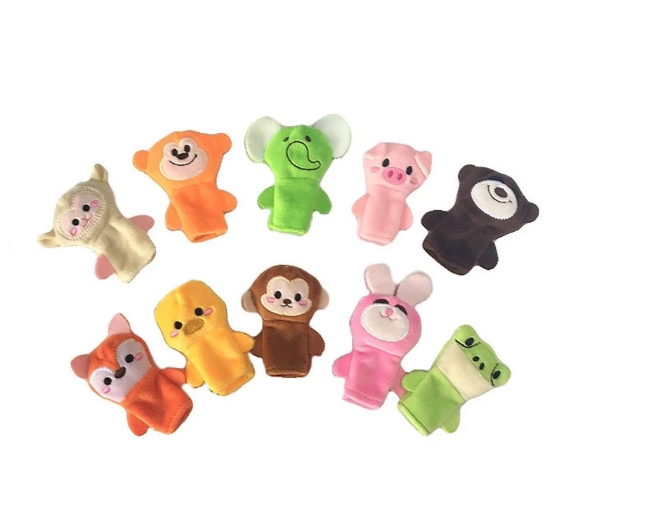 Funny plush animal kids finger puppet