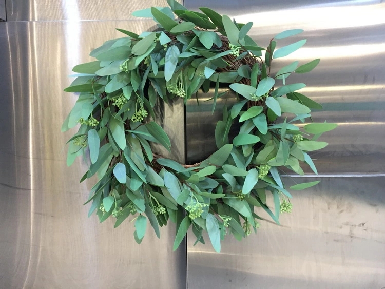 Big Artificial Eucalyptus Leaves Wreath for Decoration 2018 New Design