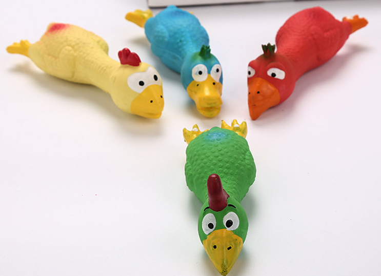 Natural Latex Chicken Pet Squeak Sound Play Dog for Small Large Dogs Cats Puppy Molar Chew Toys Wholesale