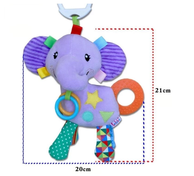 Soft Plush Animal Rattle Baby Crib Bed Hanging Bells Puzzle Toy