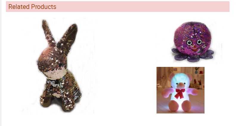 BlingBling customize plush stuffed sequin animal toy