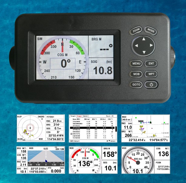 Matsutec HP528A 43 LCD marine GPS navigator combo Class B AIS transponder