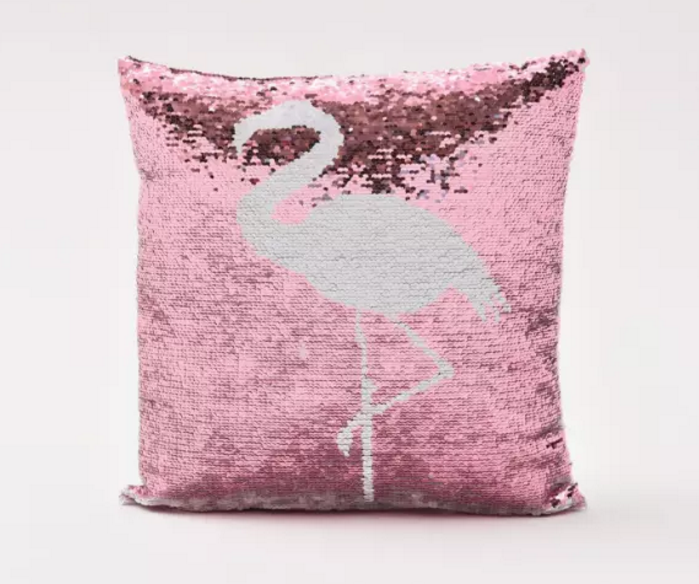 Wholesale custom paillette pillow unicorn printing soft reversible sequin pillow