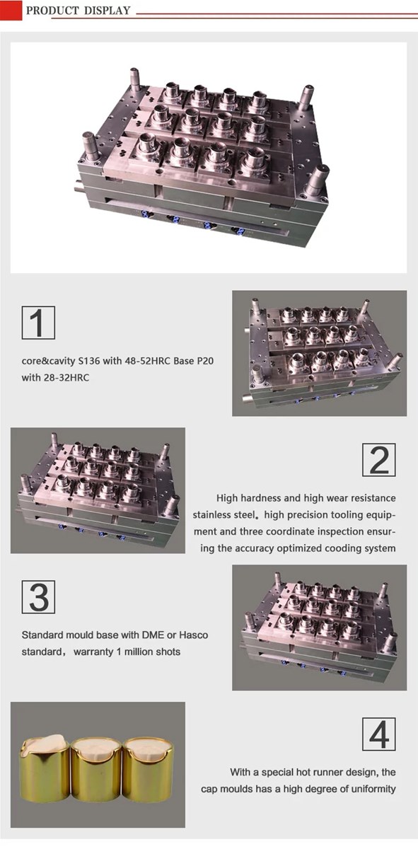 Plastic Cosmetic Bottle Cap Cover Injection Mould
