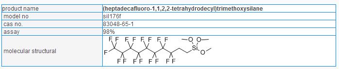 HEPTADECAFLUORO1122TETRAHYDRODECYLTRIMETHOXYSILANE