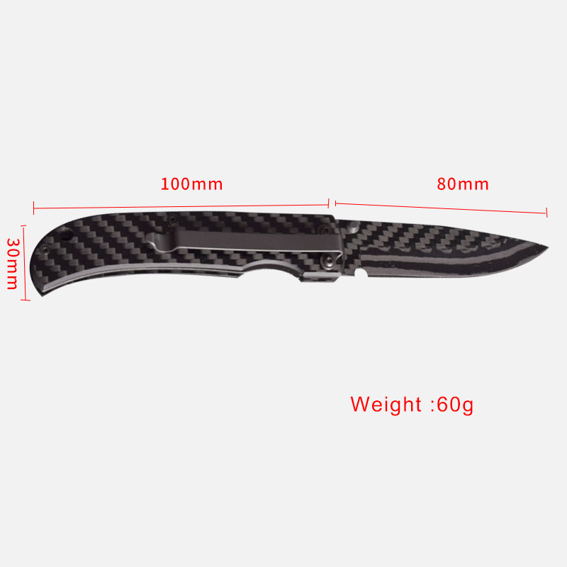 100 luxury real Carbon Fiber Outdoor Pocket Folding Knife Accept customized order