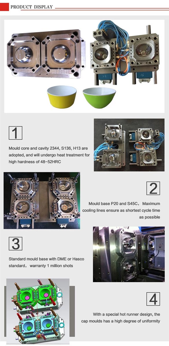 Double color food grade plastic fruit bowl mould
