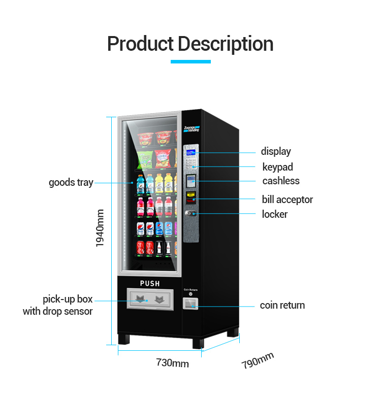 2018 Mini Automatic Combo SnackDrink Vending Machine