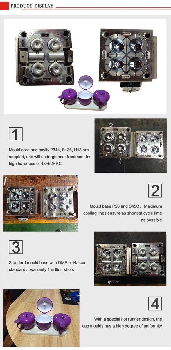 Two color plastic seasoning container box injection mould