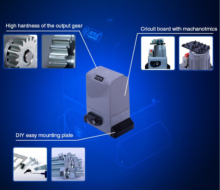Gear Driver Magnetic Limit Spring Limit Sliding Gate Opener