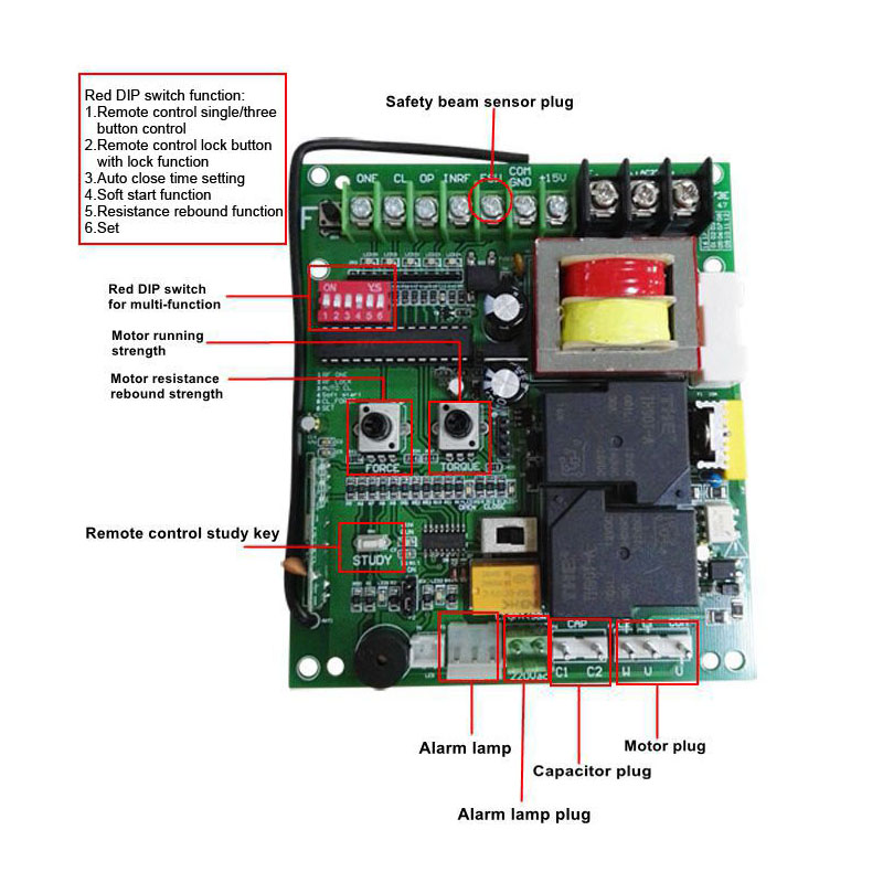 Gear Driver Magnetic Limit Spring Limit Sliding Gate Opener