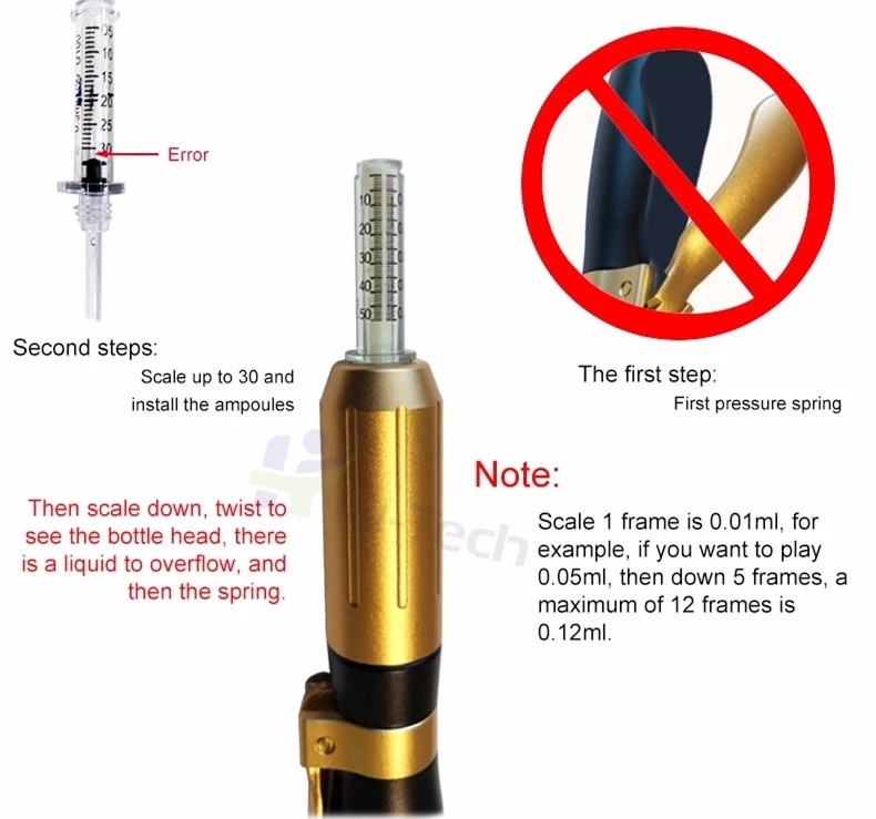 Portable No Needle Air Pressure Injector Hyaluronic Acid Pen for Lips Filling