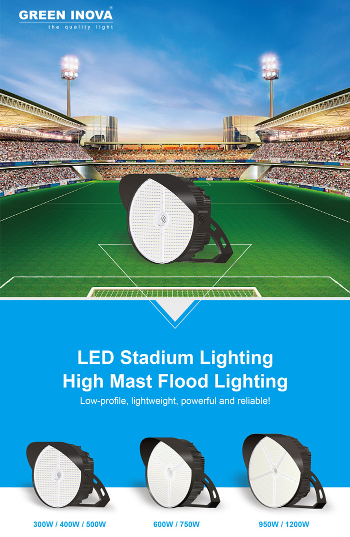 High quality round LED sports lighting from 300W to 1200W
