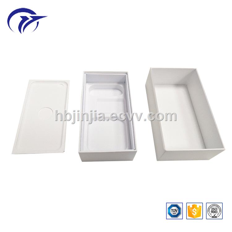 Pure white no printing hard board handmade iphone packaging paper box