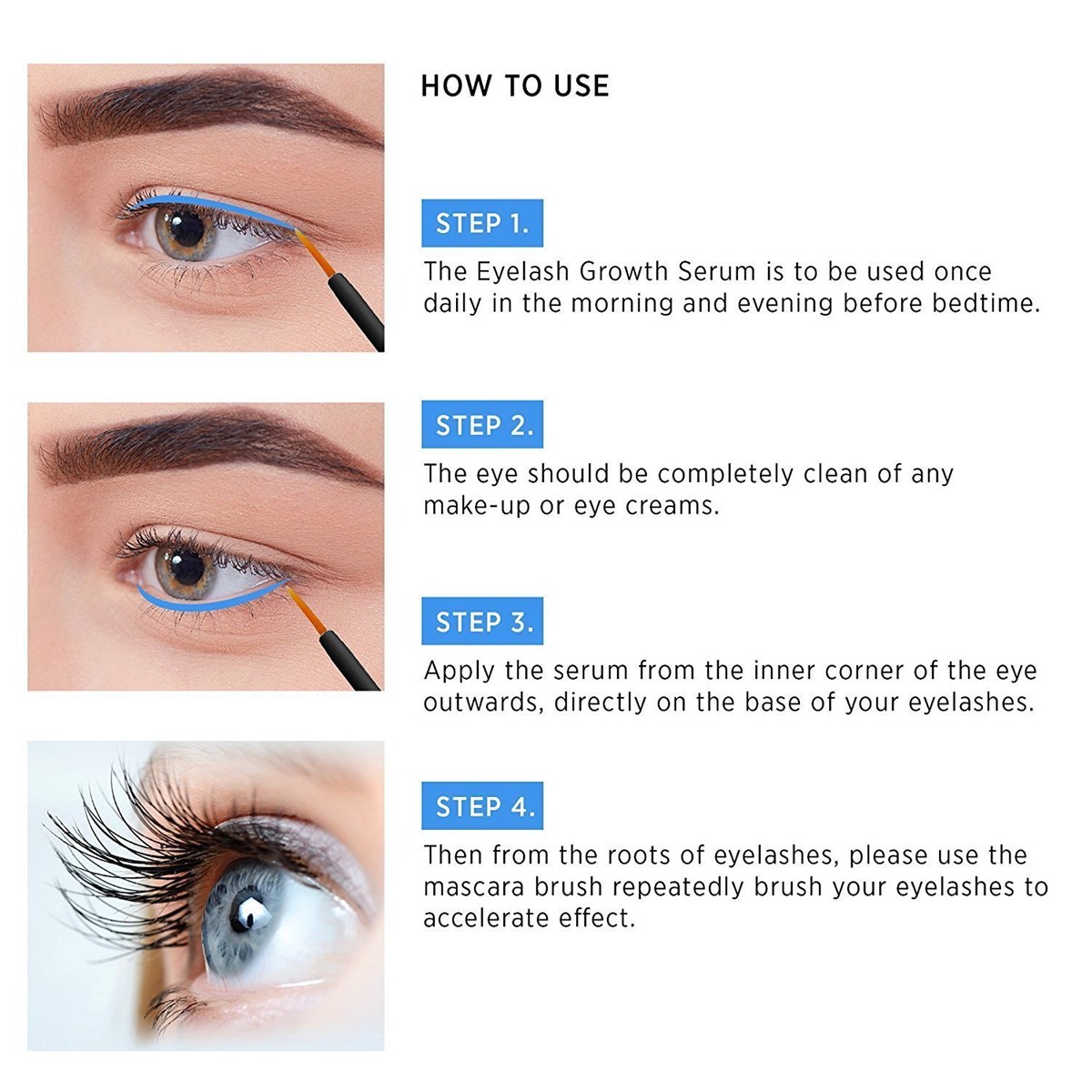 GMP certified fast effective eyelash growth serum lashes enhancer