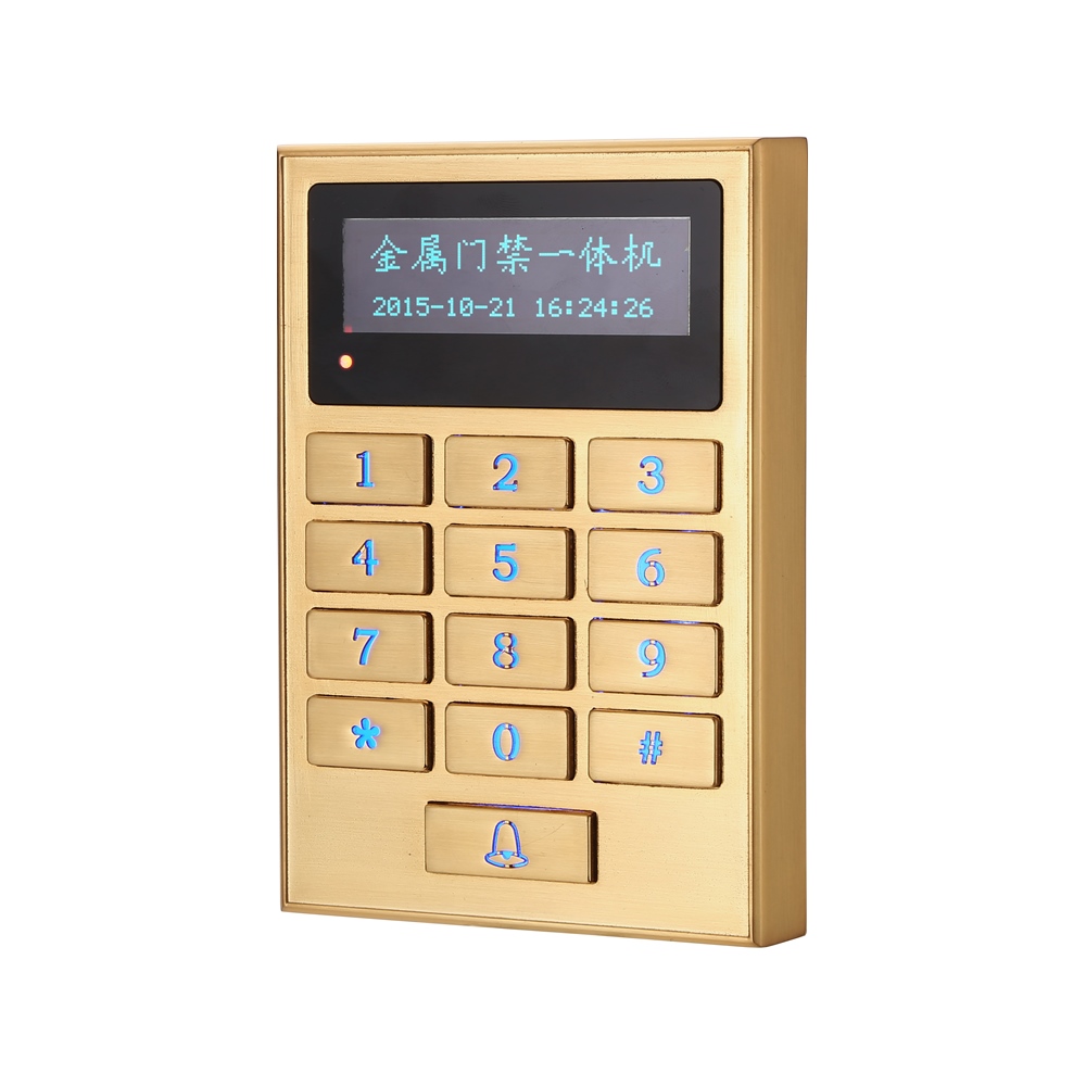 Waterproof OLED multifunctional metal access control card reader