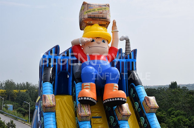 Giant builder Crane Hoist inflatable slide