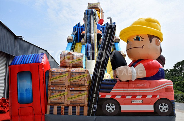 Giant builder Crane Hoist inflatable slide